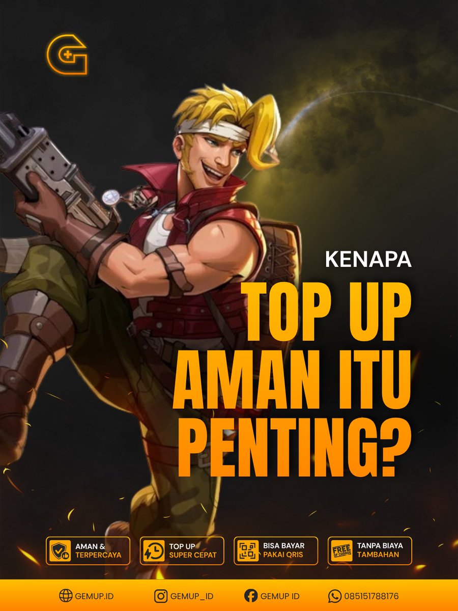 gemup_id's tweet photo. 🎮 Jangan cuma cari top up murah!
Salah pilih tempat bisa bikin diamond nggak masuk, akun bermasalah, bahkan uang hilang. 😵
Pilih tempat yang aman &amp; terpercaya. 💛
⚡ Cepat | 🔒 Aman | 📱 QRIS | 💸 Tanpa biaya tambahan
👉 https://t.co/2NIzx91Esz
#GemUp #TopUpGame https://t.co/sSuIF96PEg