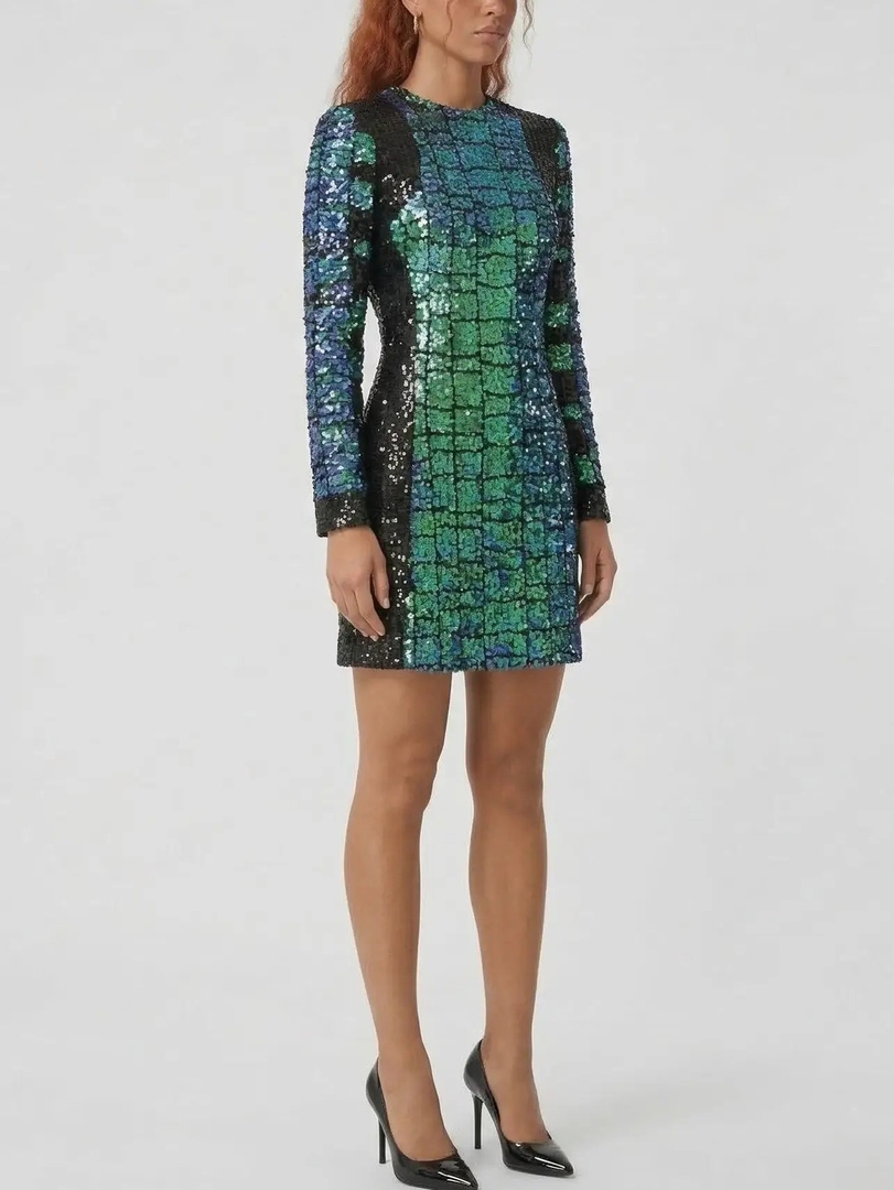 BrannaCouture's tweet photo. Stop blending in! This Sequin Crocodile Mini Dress brings emerald, teal & deep blue scales to life. Fully embellished for a structured look. Get high-end fashion for less at Branna Couture. #SequinLove https://t.co/4i1ApW6YPZ