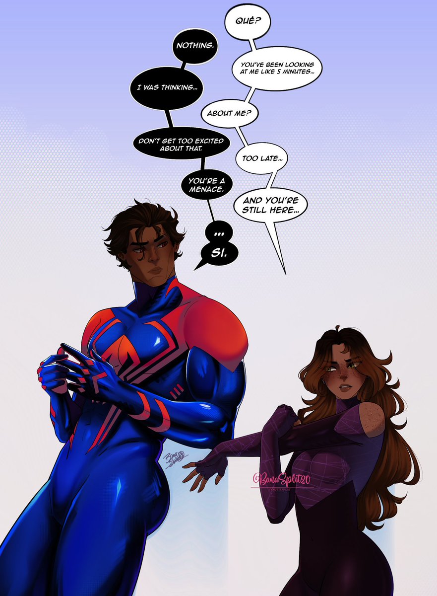 bana_split2020's tweet photo. At first it wasn’t easy…

#atsv #ocxcanon #spidersona #miguelohara #spiderverse https://t.co/9dx27OZKKb