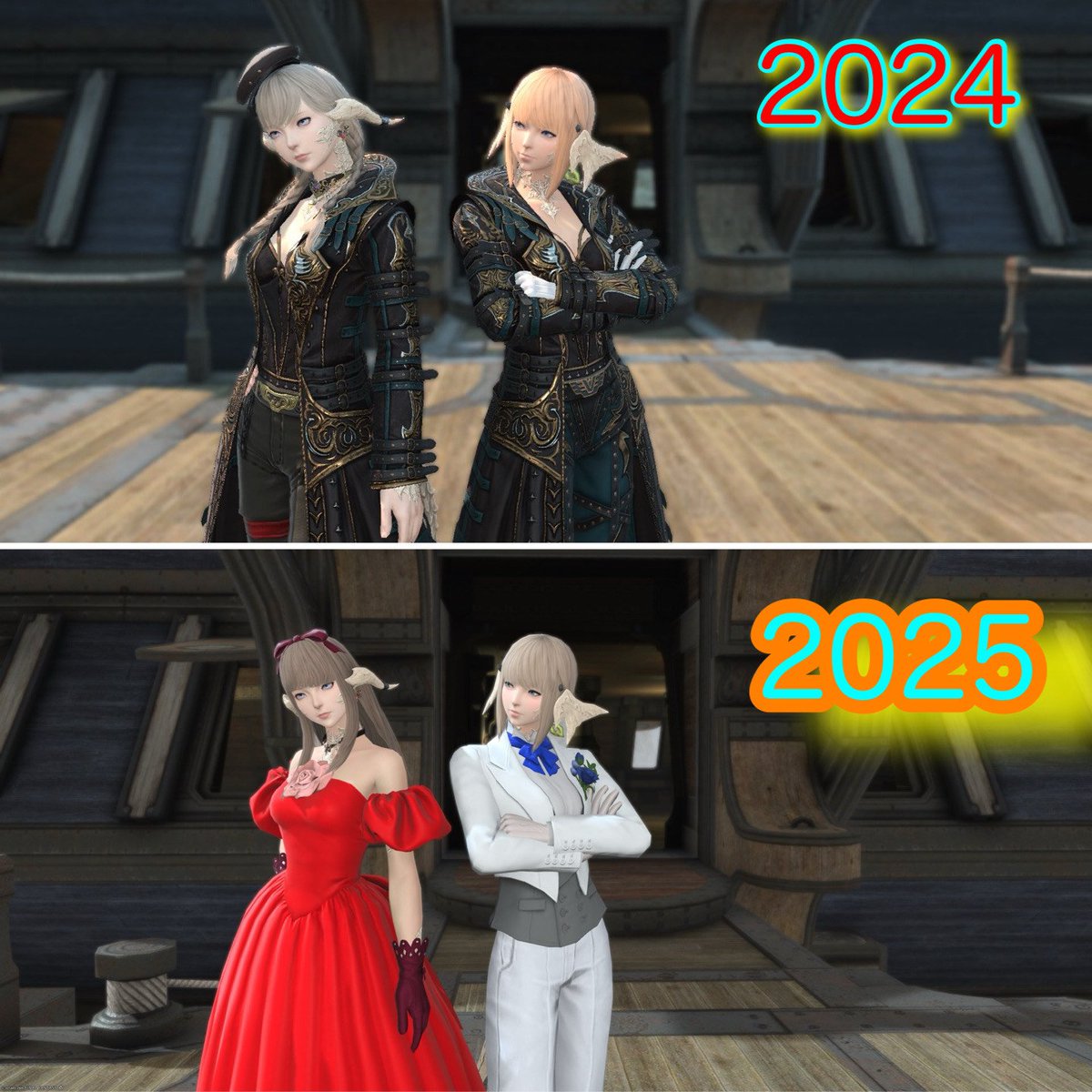 sino_soleil's tweet photo. 8/11はFF14開始した日！
今日で7周年になりました🎉
毎年リムサに降りたった場所で初めてSS撮った同じ構図で撮り続けて7年！
 8年目もよろしくお願いします😆
#shinoasuFF14 https://t.co/zrpBPtPdsy