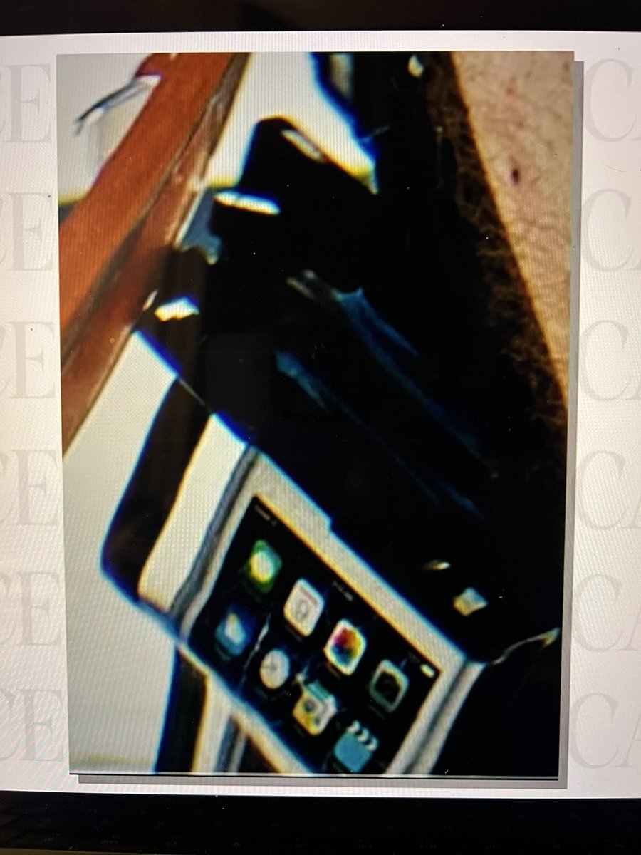 marigmcg's tweet photo. I believe this device on George Zinn is his phone inside a waterproof phone case. @RealCandaceO https://t.co/CXQB82pa0R