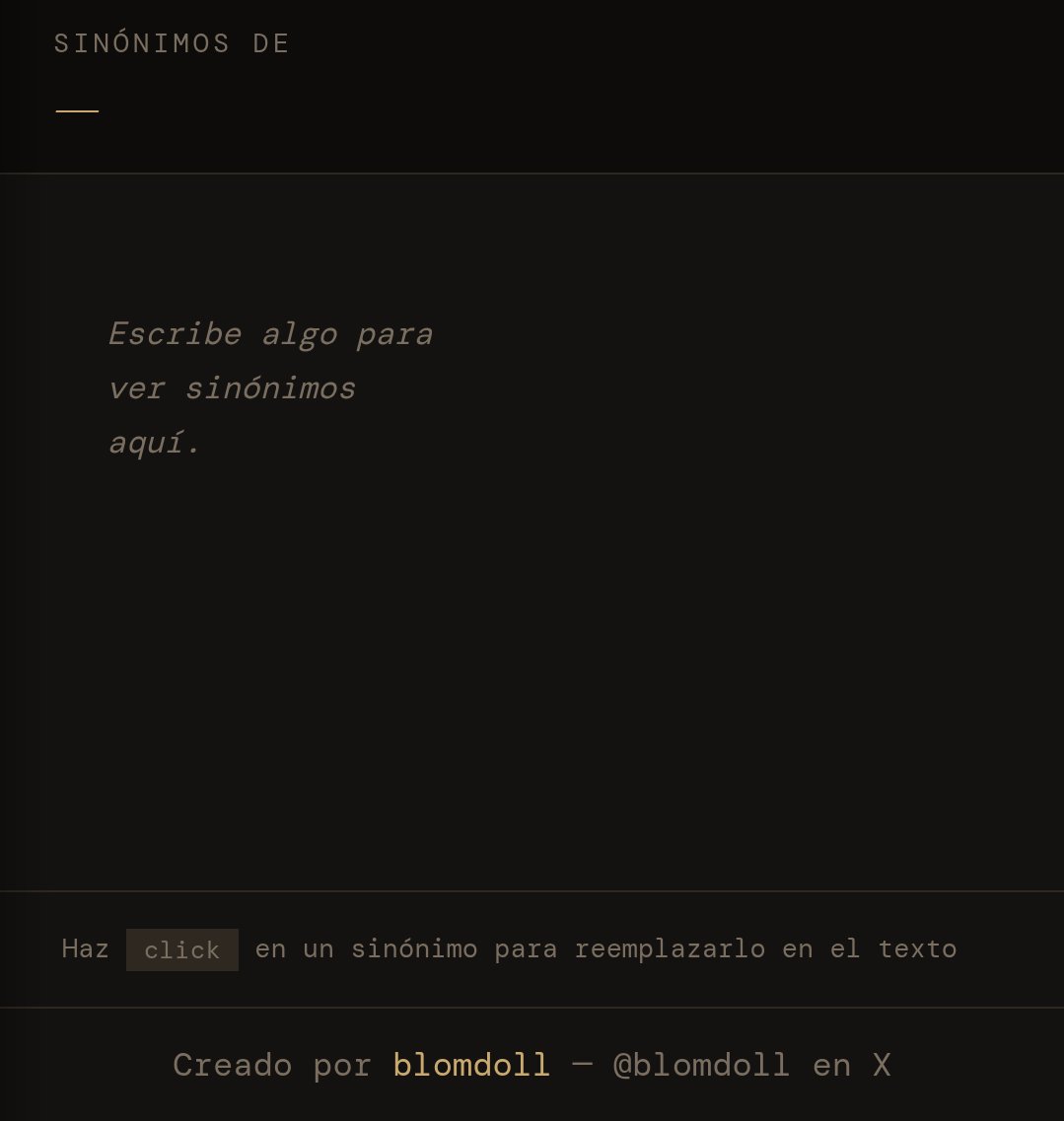 blomdoll's tweet photo. Hace meses había creado una página donde pueden escribir y mirar los sinónimos en tiempo real, volveré a estar actualizando y agregando sinónimos de vez en cuando.
La página también funciona sin internet una vez que esté abierta. 😝
⠀⠀⠀
ও  ׄ   ۪  https://t.co/r8buNR8O4i https://t.co/PpPGp3bQIJ