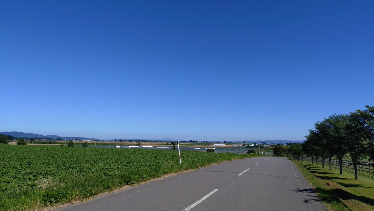 _holo_'s tweet photo. 社台ファーム近くの高台から　#北海道ツーリング https://t.co/YPjgnbgByz