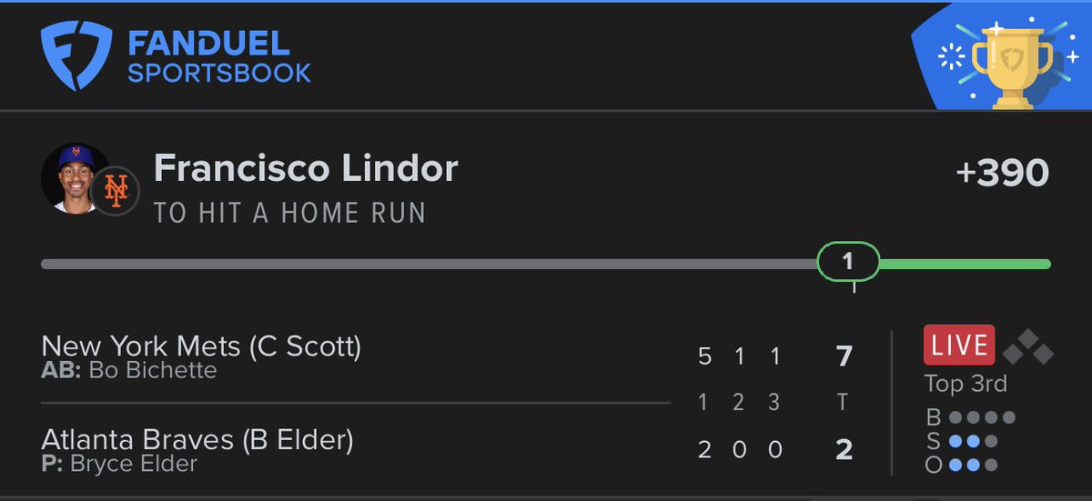 RealBetHitta's tweet photo. GOT EM’  🥊

Lindor 💰 💰 💰 https://t.co/LvGrLDGbxc
