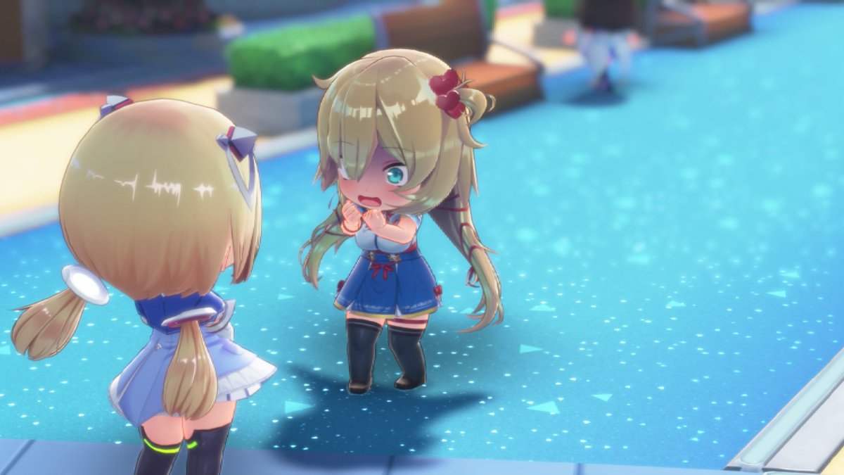 KDY_kota's tweet photo. はーちゃま、めっちゃ怯えてる。
アキちゃん何か怖い話でもしてるのかな？
それともムキロゼさんの顔が怖いとか？

#ホロドリ #ホロライブ #はーちゃま #アキロゼ https://t.co/m2iJbc2r9p