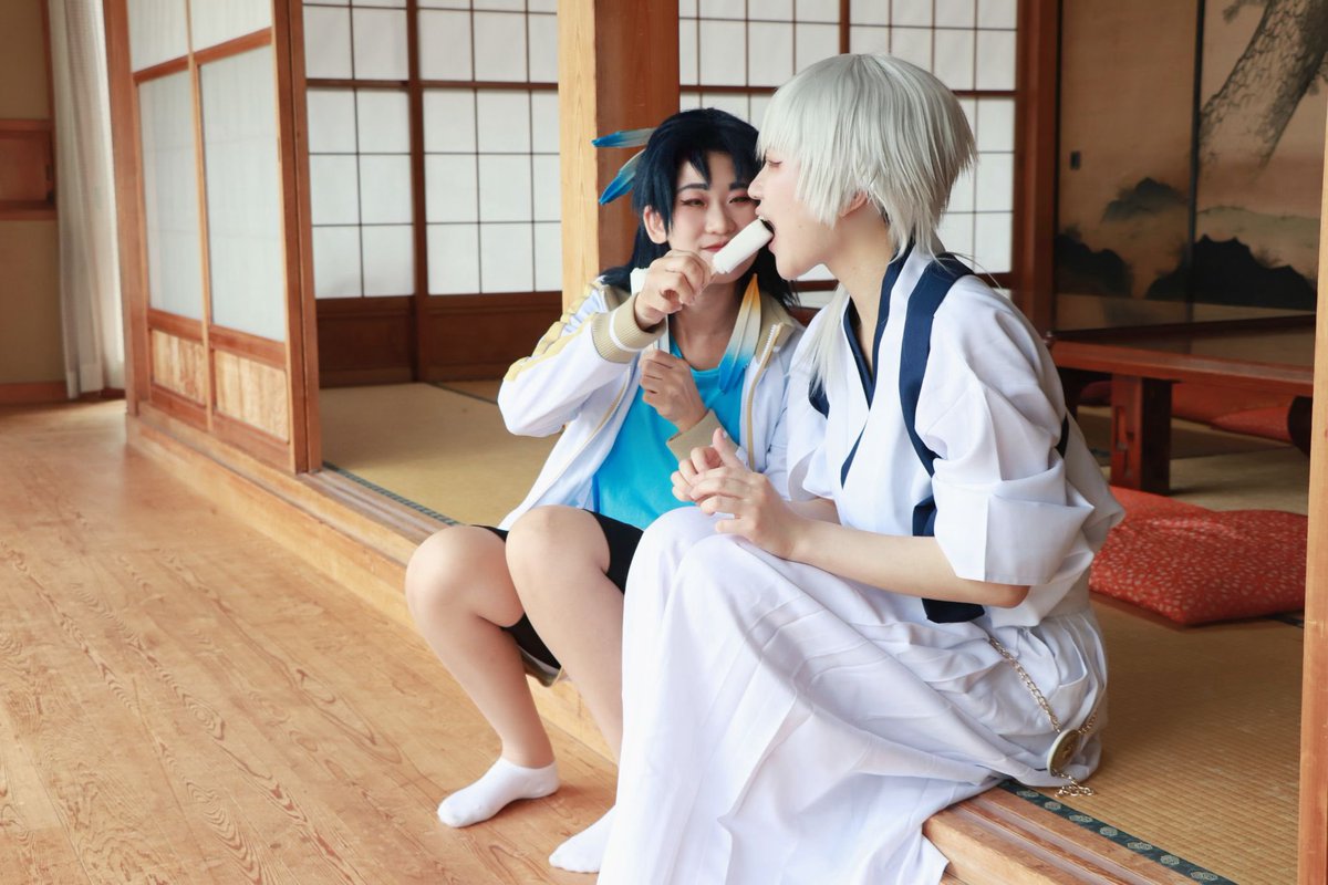 yoz_gth's tweet photo. ⚠︎cosplay

『お！貞坊いいもの持ってるじゃないか！！』

貞ちゃん→やや（@yaya_rii ）さん
📸→せんぱい（@yobosuke ）さん

 #0725刀剣男士白飯会 https://t.co/mLYd6kLP12