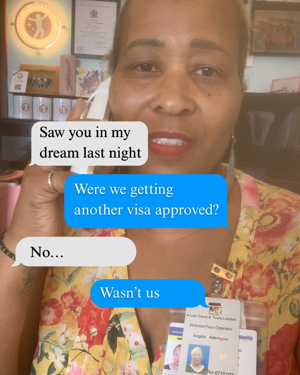 AListTravelTour's tweet photo. If we weren’t getting visas approved… it definitely wasn’t us! 😆

 If your next trip is on your mind, let #AListTravelandTours help make it happen! 

• Passport &amp; visa assistance
• Flight bookings
• Vacation planning &amp; more

📩DM us to get started!

#TravelGoals TravelAgency https://t.co/gAU5K3qtf3