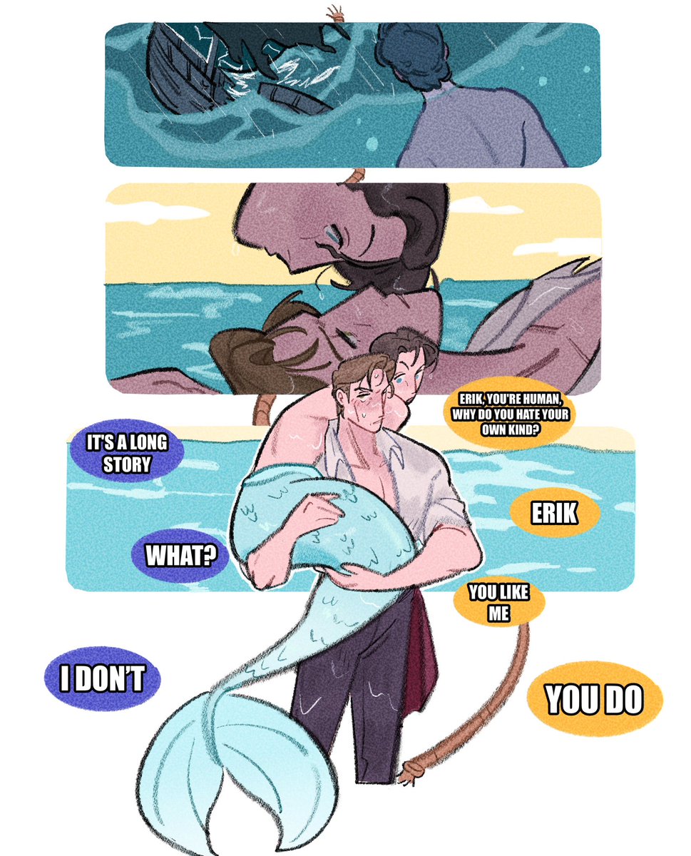abby_chienhua's tweet photo. one day, charles the merman saved prince erik from drowning
#cherik https://t.co/cSSQY5VbH3