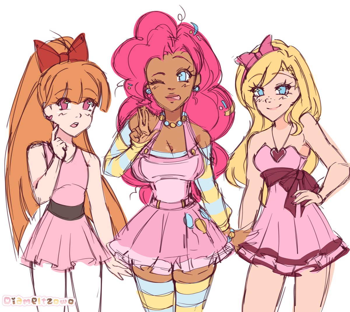 Diameltzuwu's tweet photo. Pink Girlies #Lolirock #MLP #PPG https://t.co/CqZvFt4yJj