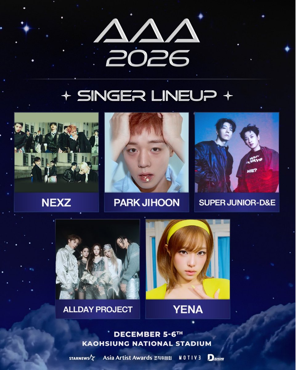 thinkingofkkyu's tweet photo. Donghae &amp; Eunhyuk have been confirmed to be joining the lineup for 2026 Asia Artist Awards.

📍Kaohsiung National Stadium
🗓️Dec 5-6th 2026

#동해 #DONGHAE 
#은혁 #EUNHYUK 
#슈퍼주니어DnE #SuperJuniorDnE https://t.co/XucRYmXBuN