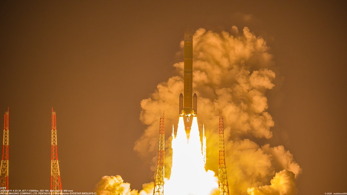 8月11日 H3ロケット9号機による「みちびき7号機」の打上げ(1) 夜は眩い