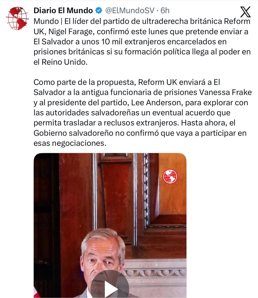 antoasb's tweet photo. Bukele, en lugar de atraer inversión extranjera y desarrollo para todos los salvadoreños, esta convirtiendo el país en un vertedero de delincuentes.

Oferton vea. Menos mal hace unos años dijo que el país no era patio trasero de nadie. https://t.co/vSAS6f90Af