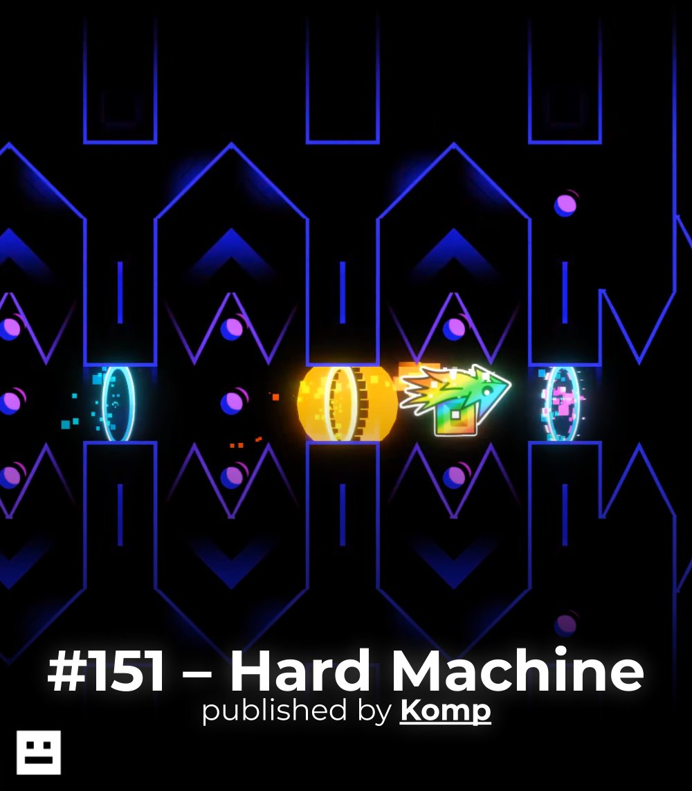 DashwordGD's tweet photo. Two former Top 1 demons, "Tartarus" and "Hard Machine," have fallen out of the Top 100 and Top 150 on the Demonlist, respectively.

"Tartarus" stayed in the Top 100 for 2,372 days before being knocked off with the addition of the level "Sacrifice".

"Hard Machine" stayed on the list for 1,773 days.