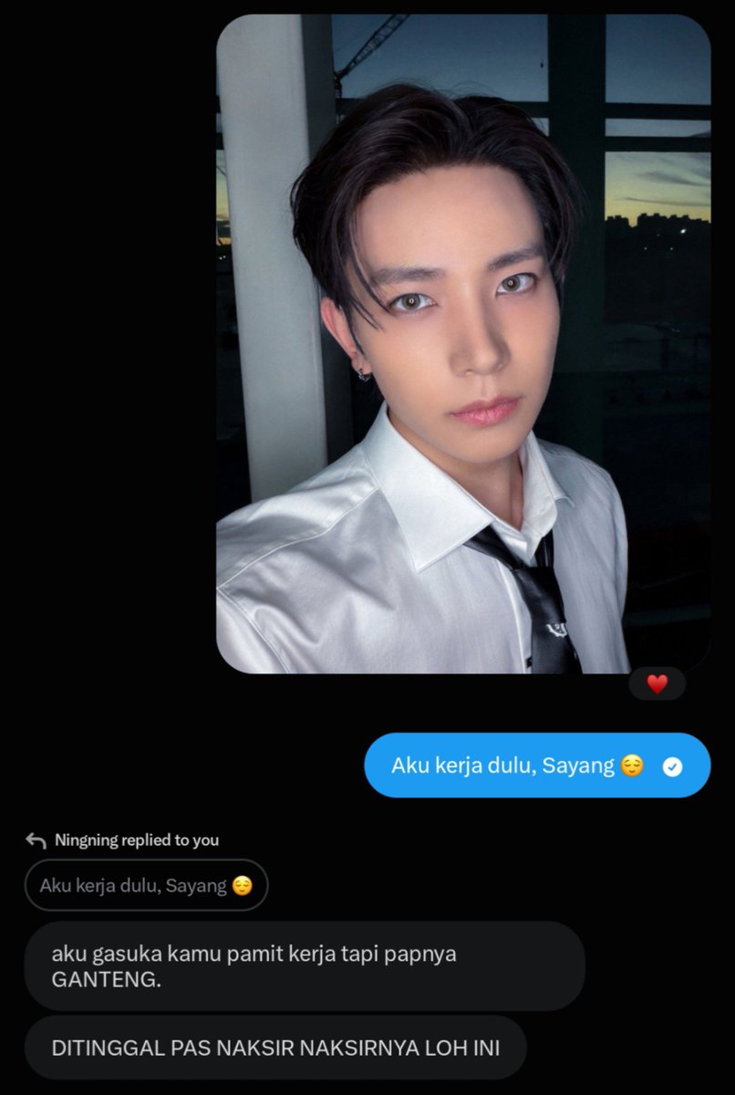 CreatorHeeseung's tweet photo. Papa kerja dulu ya, Nak. Jangan nakal sama Mama, oke? Soalnya lagi grumpy Papa tinggal dalam keadaan GANTENG. https://t.co/vYu6PXe12v