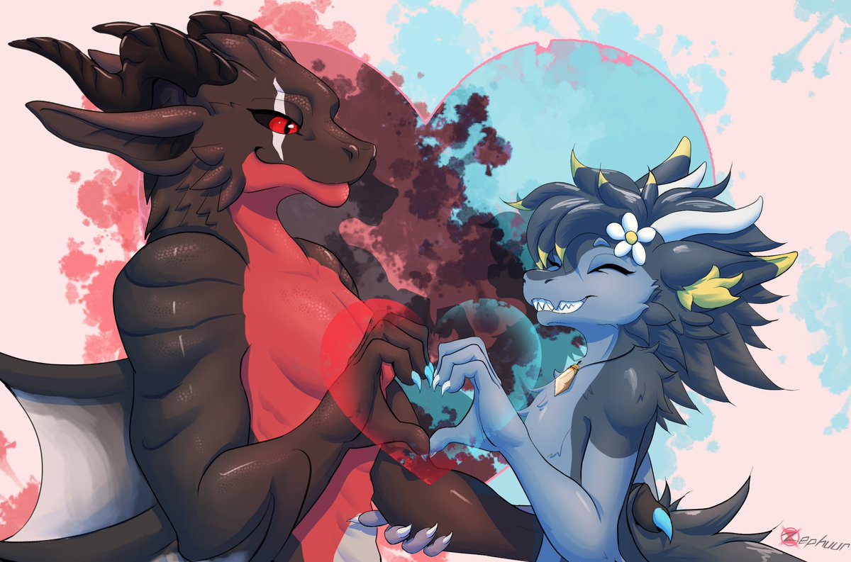 Zephuur1's tweet photo. Completed commission for @Hauiator96 
i swear its platonic :3 https://t.co/QNy9mOSdfA