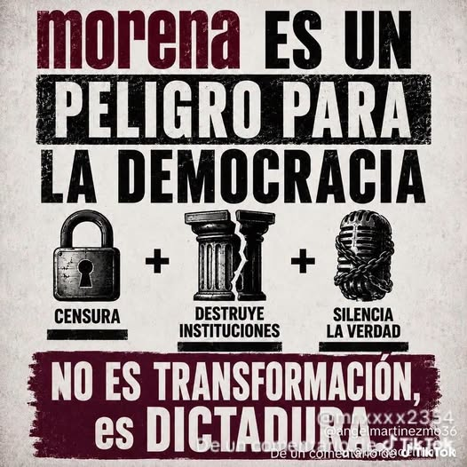 GARCIPAVON's tweet photo. Siempre se les dijo que Morena era un ''Peligro para México'' 👇