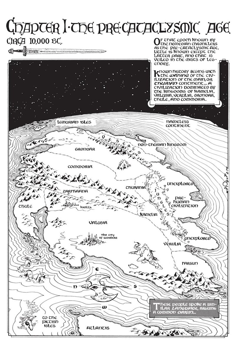 PowerCosmic13_'s tweet photo. #RoyThomas and #WaltSimonson’s “The Hyborian Age” history part 1 from SAVAGE SWORD OF CONAN #7 (1/2) https://t.co/0saF6ZVnZ4