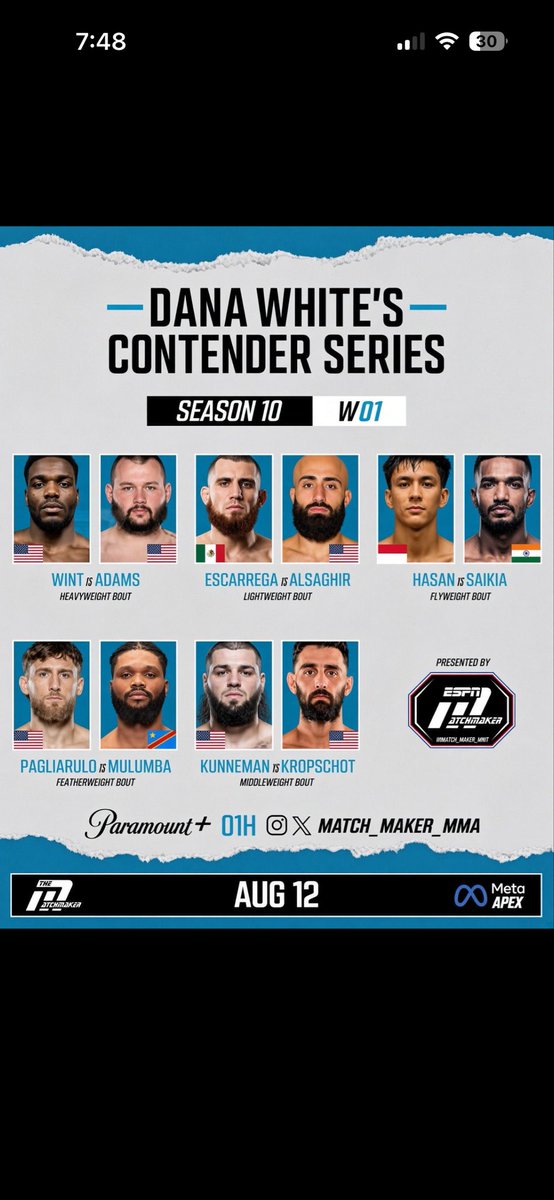lobetsx's tweet photo. Dwcs week 1 starts tmr 💰
Hopefully should have breakdowns and betting looks out for by tn if not then by the morning 🤟
#ufc #dwcs #UFCParamount https://t.co/9KxP3IVkLY