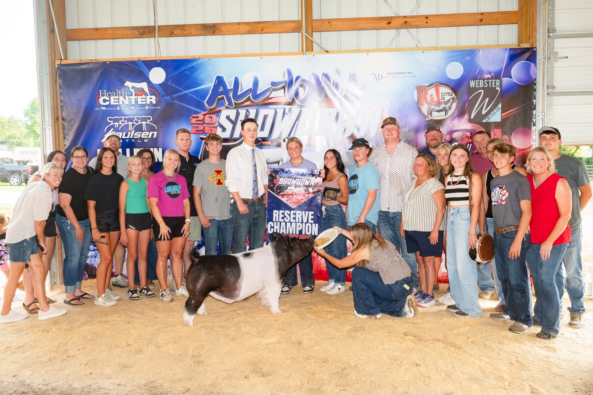 WinMorFarms's tweet photo. 2026 All-Iowa Showdown
Reserve Champion Market Hog
Sired by World Wide (PBG)
Congratulations, Anna Slagle!! https://t.co/2qQKVYpNnu