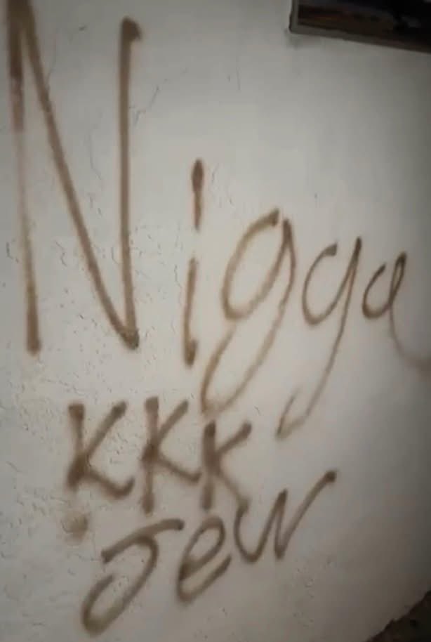 StopAntisemites's tweet photo. 🚨 JEWISH STUDENTS TARGETED AT UC SAN DIEGO - members of the Alpha Epsilon Pi (AEPi) Jewish fraternity at UCSD were targeted with vile antisemitic and racist graffiti at an off-campus residence where fraternity members live.

Fraternity leadership have condemned it as a deliberate attempt to intimidate Jewish students.

Jewish students should never have to fear being targeted in their own homes because of who they are.