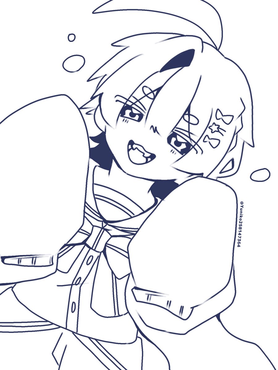Yuniko258147364's tweet photo. 線画あげる🤲🏻 https://t.co/JSXg1rXt13