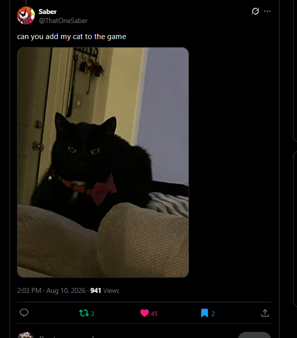 DarealRed3_'s tweet photo. @ThatOneSaber @DoorsRoblox WE NEED THAT CAT IN THE GAME https://t.co/dyvWdljfTs
