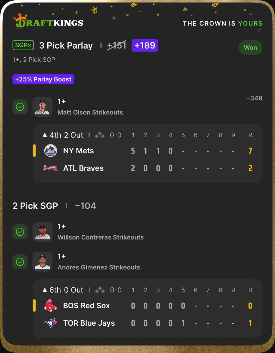 Tiki_Bets54's tweet photo. BAAAANNNNGG!!! I told you they were free! Cash both plays! Want more?!? Join the discord.

Link in bio! 

#MLB #Cash #Gambling𝕏 #parlay @BlackbookBettor https://t.co/pMj1liU5Us