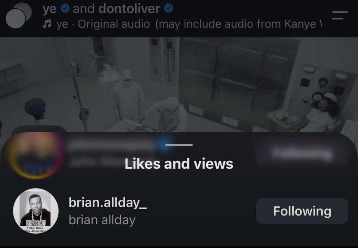 celebsloveYE's tweet photo. Syleena Johnson, Don c and Brian all day liked Ye and Don toliver new post about the OK music video https://t.co/TzTJiHahET