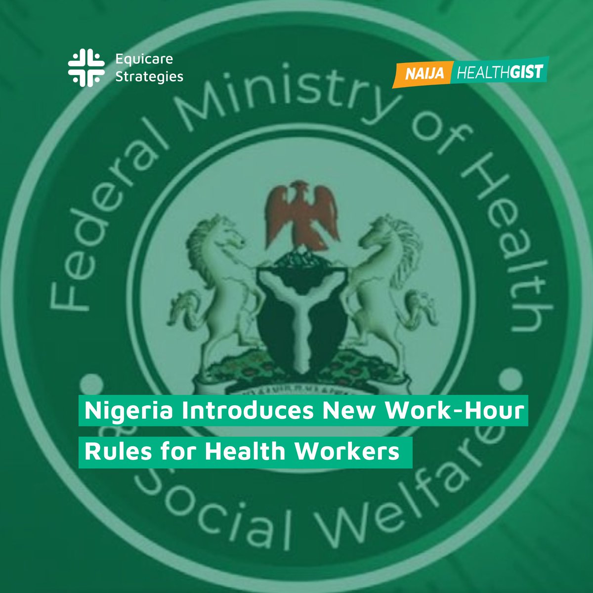 equicare_str's tweet photo. FMOH new policy for health workers:
Max 48 hrs/week &amp; 24 continuous hours on duty. At least 12 hrs rest between shifts + mandatory 24-hr rest after calls. Max 2 on-calls/week &amp; 1 weekend call/month. 1-hr break after 6 hrs continuous work + protected research time. https://t.co/oRO0Sj8MUJ