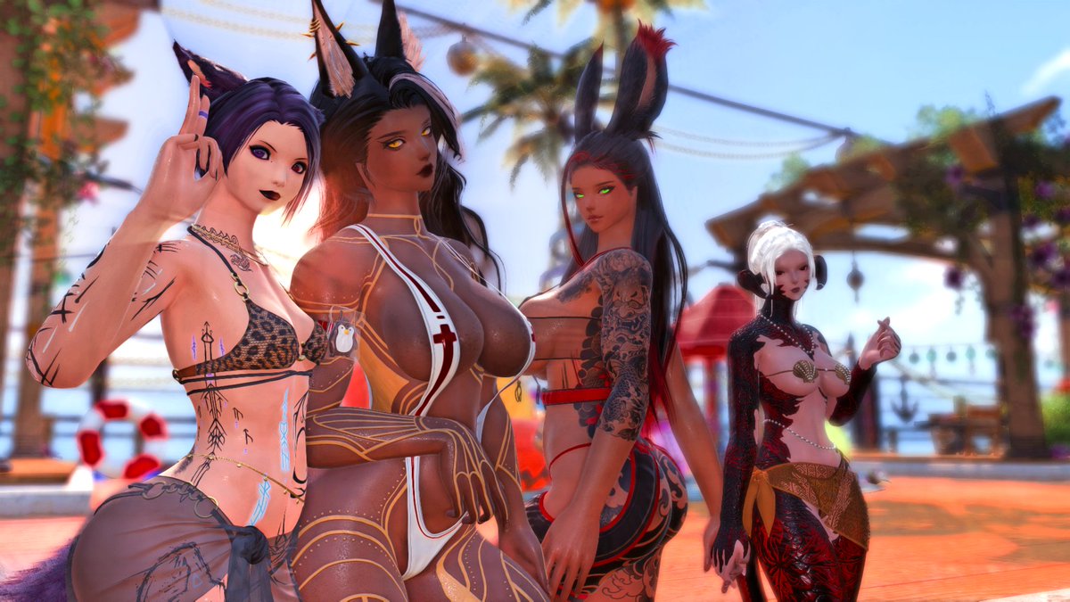 RheynaXIV's tweet photo. My four babies are together! yei!

#GPOSERS | #EorzeaPhotos | #FFXIVScreenshots https://t.co/Cj3W7chSvB