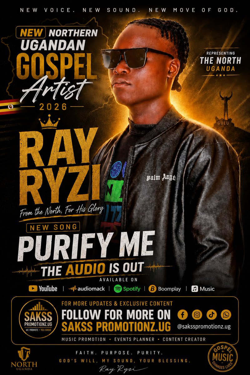 SakssPromoter17's tweet photo. Purify Me_by_ Ray Ryzi official music audio is out on all Platforms.
#trendingréels #northernuganda #foryoupagereels @eezzymusik @StarTimesUganda @radiomega 100 fm. https://t.co/RHZGXErLF3