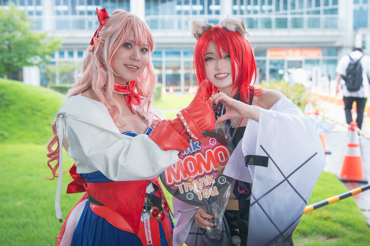 2887_Aegis's tweet photo. 【コスプレ】
アークナイツ/明日方舟
ハルカ[遥]：みそぺさん(@misope0 )
キチセイ[吉星]：わし

____萌々香！萌々香！こっち見て！！

photo：ベレさん(@bere0713 )
#C108コスプレ #C108_cos https://t.co/xd29B1c6a8