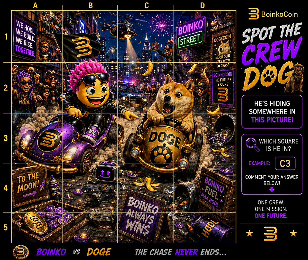 BoinkoCoin's tweet photo. Right, this comp is going to be slightly more difficult so we will keep it simple for now 

Make sure you know what CREW DOG looks like and then comment below when you find him 

✅️FOLLOW
✅️RETWEET 
✅️COMMENT SQUARE BELOW 

There will be 5 winners chosen 🏆 https://t.co/kiDDX2SZPD