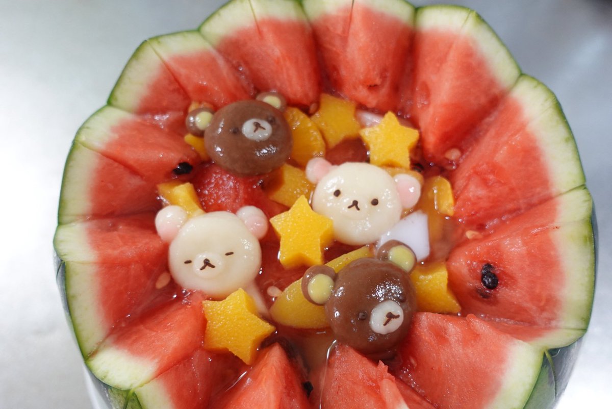 young4____'s tweet photo. リラックマのフルーツポンチ 🍉🫧🌟 https://t.co/uldXNyAMfB