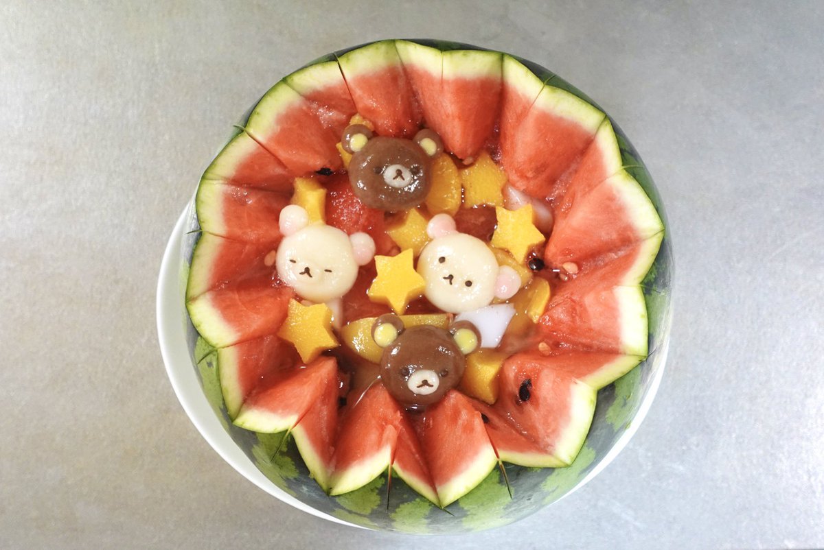 young4____'s tweet photo. リラックマのフルーツポンチ 🍉🫧🌟 https://t.co/uldXNyAMfB