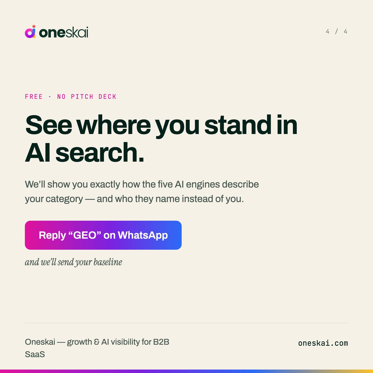 oneskaisol's tweet photo. Your buyer isn’t just asking Google anymore.

They’re asking ChatGPT, Perplexity, Gemini, and Google AI Overviews:
“Who’s the best partner for B2B SaaS growth?”

And if your brand isn’t part of the answer, strong Google rankings alone may not be enough. https://t.co/kS0nixvCrM