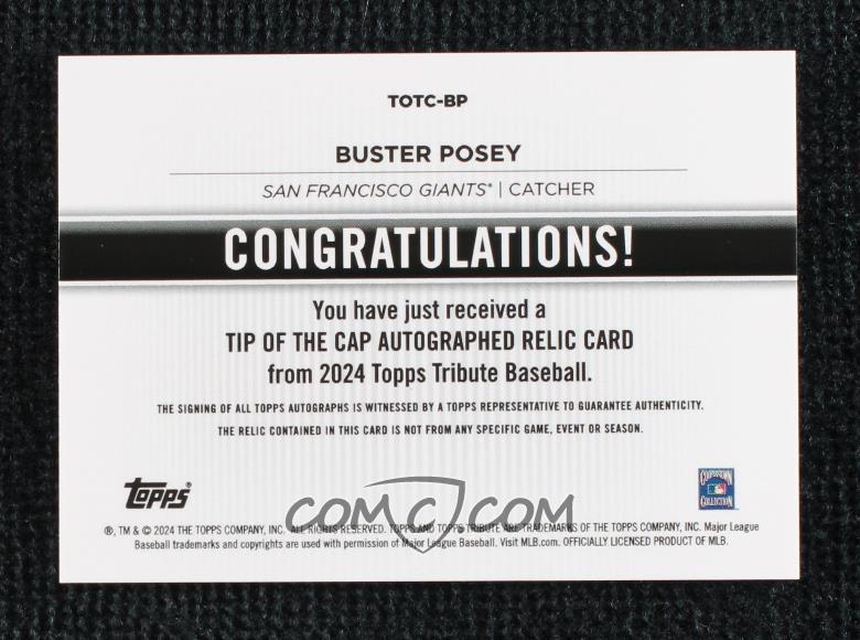 LimitedCards's tweet photo. โ๏ธ HIGH-END BASEBALL CARDS + MORE!!! โ๏ธ
๐ One of our top cards for sale on @CheckOutMyCards:
2024 Topps Tribute Tip of the Cap Signature Relics #TOTC-BP Buster Posey AUTOGRAPH GAME USED JERSEY PARALLEL SERIAL NUMBERED #10/10
San Francisco Giants MLB
๐ฐ ASKING $299.99 ๐ฐ
Much more available on COMC here:
https://t.co/ISK1aXgSVK
and on eBay:
https://t.co/fcsLkpQl3g
#COMCLast5 #COMCMailday #TheHobby
@3bangerbreaks @CardsJakes @collec_sport @CousinClark @CrdboyC @DHCards10 @evildrprkchp @FeistSportsCard @GotdemCards @HeathElliott79 @ILOVECOLLECTING @juice_worldcard @MrBelvitch @PapayonTrading @RSJRsteel @spcardseller @sports_sell @SportsCardDeals @ThatDude_Hut @thelafleurboys @TheShop_CC @tm1515152005 @ToCollecting @tomdicaprio @vividblue2008 @westcards28