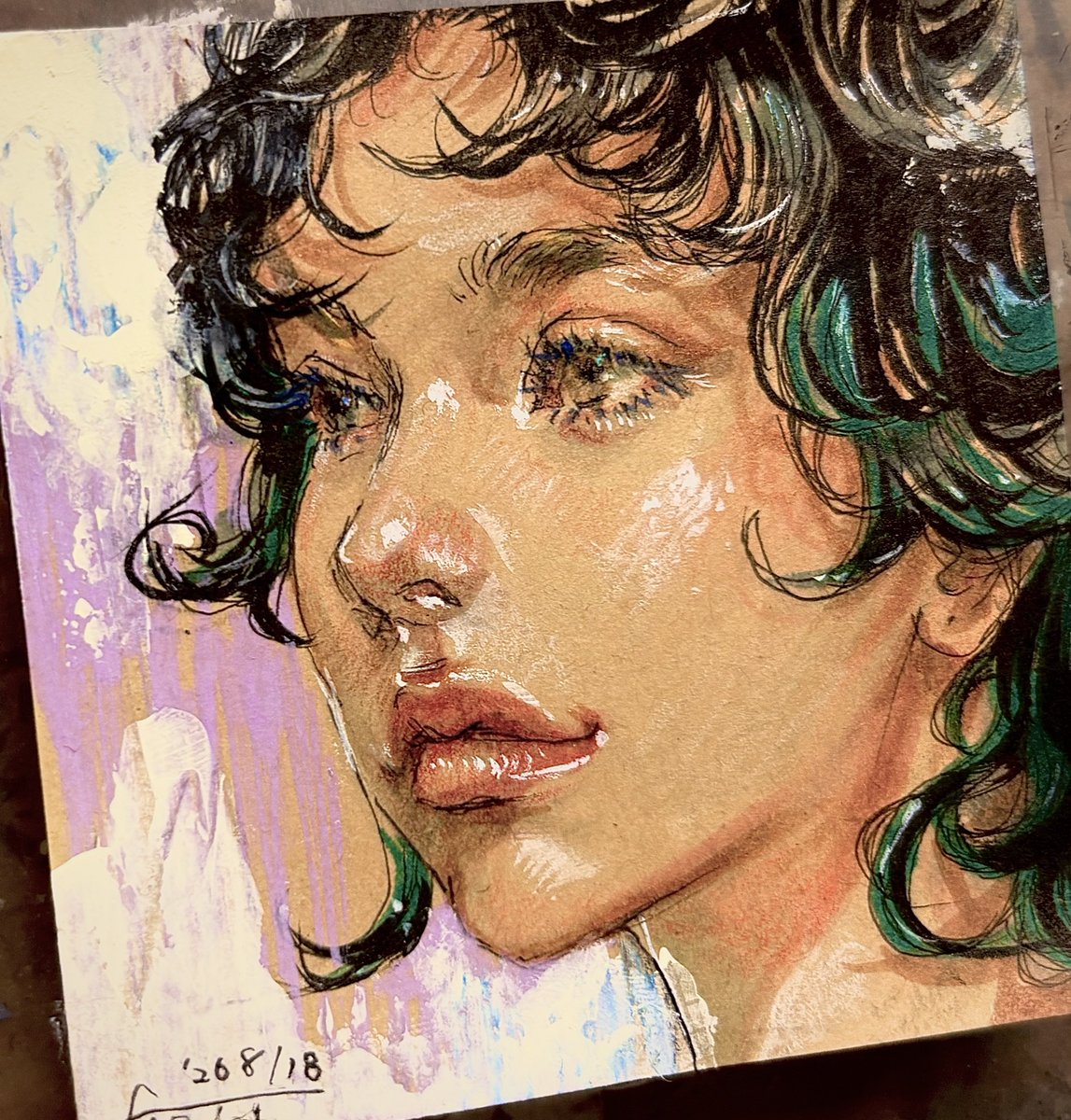 girl67184608's tweet photo. 描いてみる 今年の夏の印象
Painting my impression of this summer.

#drawing　#付箋紙に描いてます https://t.co/TbdKKWSw70
