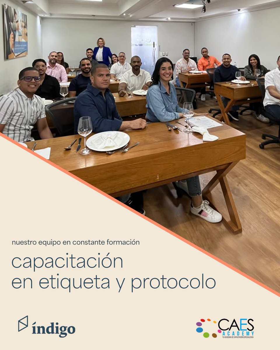 indigoaudit's tweet photo. Seguimos creciendo y aprendiendo. ✨
Nuestro equipo en constante formación, esta vez en etiqueta y protocolo junto a CAES Academy.

#Indigo #Capacitación #FormaciónContinua https://t.co/0sxcYmgPZa