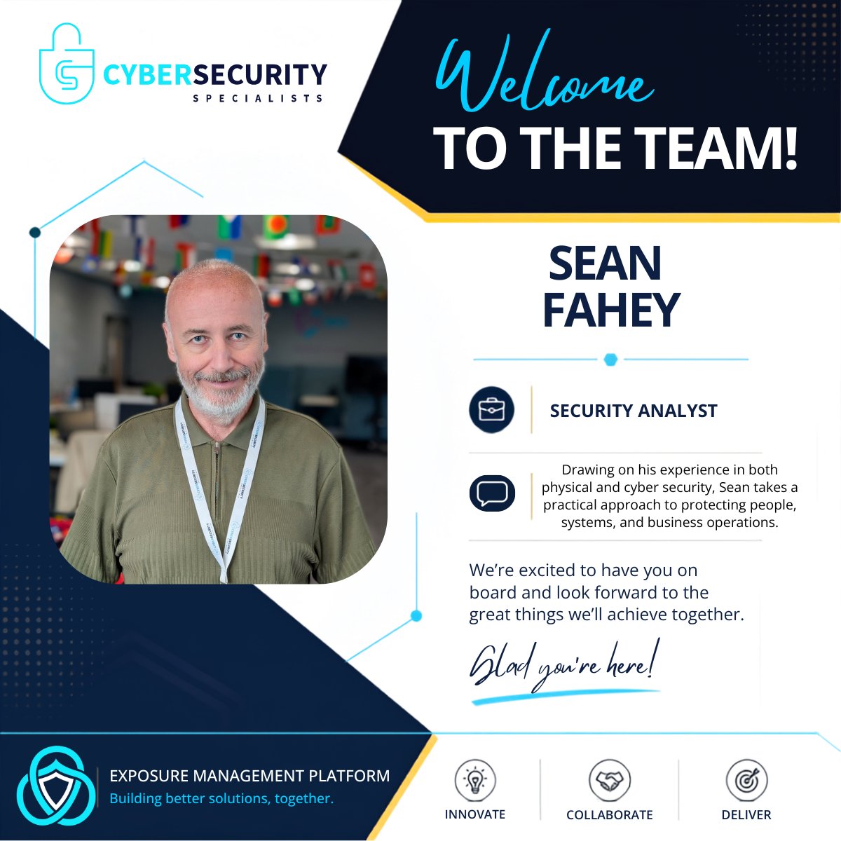 CyberSS_UK's tweet photo. Welcome to the team, Sean Fahey! 🎉
Sean joins as Security Analyst, boosting our UK threat detection, vulnerability assessments, and incident response operations.
Great to have you on board, Sean! 🛡️
👉 https://t.co/hdVuFEdzTH
#CyberSecuritySpecialists #TeamUpdate #InfoSec https://t.co/zPYwQhACCz