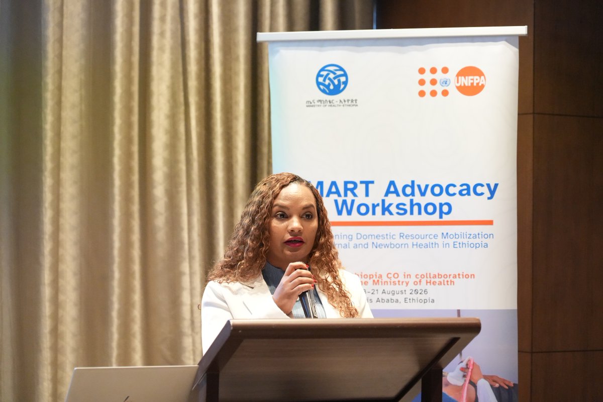 UNFPAEthiopia's tweet photo. A 4-day SMART Advocacy Workshop on Domestic Resource Mobilization kicked off today, advancing sustainable investment in midwifery services and quality-assured reproductive &amp; newborn health supplies.

Together, we’re working toward equitable access for every woman &amp; girl. https://t.co/p2IjnlBkNF