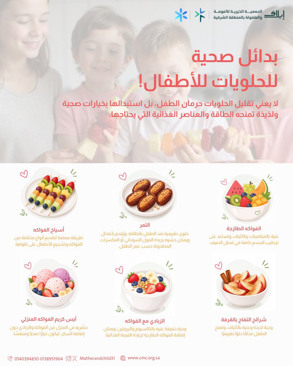 motherandchild8's tweet photo. #الجمعية_الخيرية_للامومة_والطفولة ايلاف
أجعلي طفلك صحي و مستمتع. https://t.co/vh0HOP8eaQ