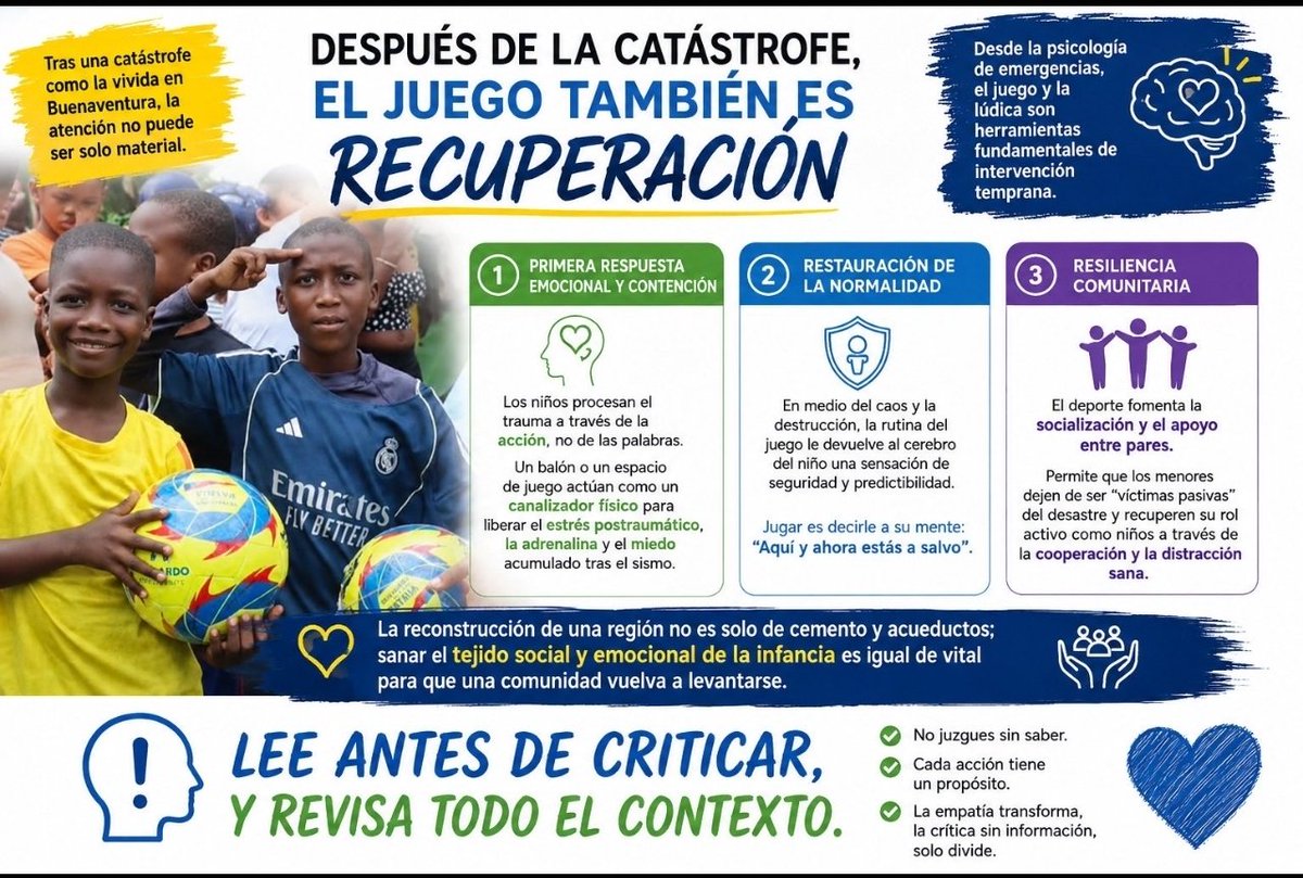 DraMamaca's tweet photo. @petrogustavo Soy médica,estoy aterrada con su IGNORANCIA,no sabes adicto de💩 qué el transtorno del estrés postrauma da después de un terremoto en un Niño, que un balón es TERAPEUTICO y que la salud mental es igual o más importante que la física. Art31 ONU:JUEGO: Es Derecho fundamental niño https://t.co/OUlnE9EGTL