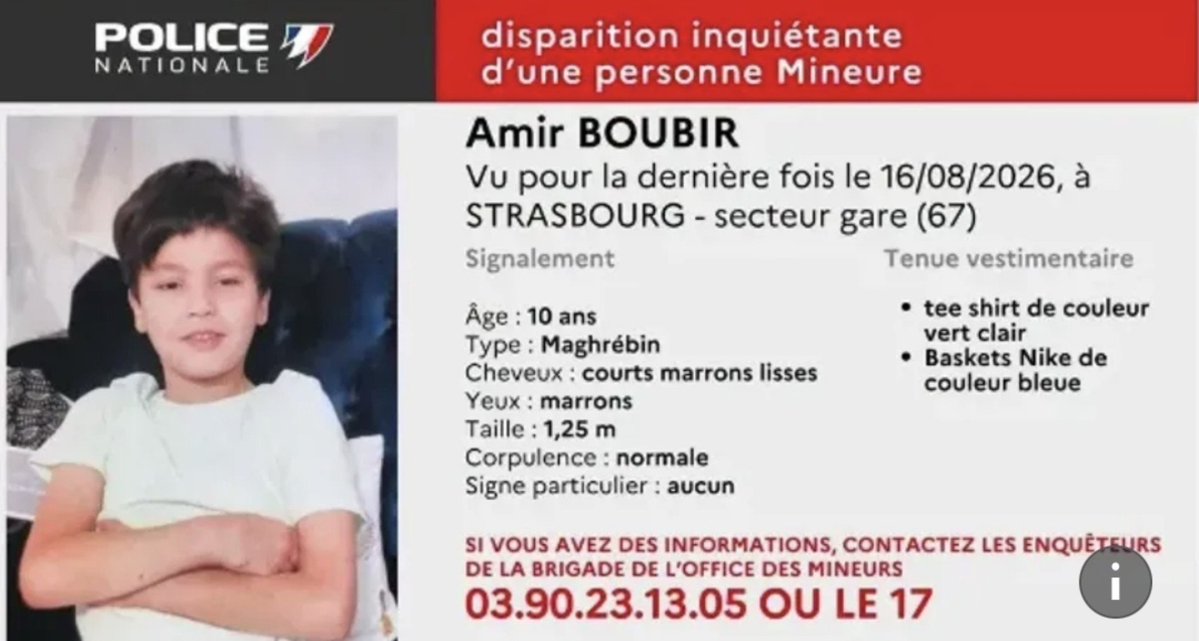 AlgeriaBoussada's tweet photo. Amir, un petit garçon de 10 ans est porté disparu depuis 2 jours... 2 jours et l'alerte disparition vient de paraître aujourd'hui 
Courage à la famille https://t.co/xgRpT3XJR4