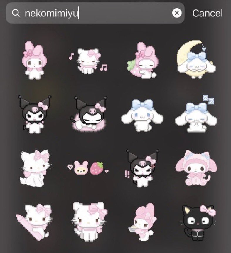 musume_tamago's tweet photo. インスタで使える、サンリオキャラ達がかわいすぎてこれはまじ保存必須！！！💗😻 https://t.co/rv1vZw5DBf