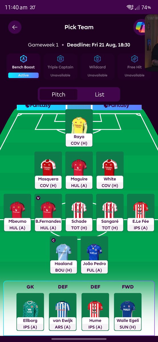 IanSmith316's tweet photo. @FPL_Harry BB1 just need to confirm benched players https://t.co/sM9g1hX1NZ