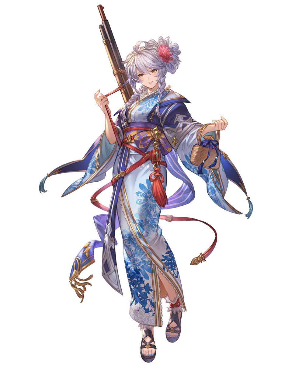 Cygames_EN's tweet photo. Before... and after! Here's a look at the first lines and finalized illustration for Silva from Granblue Fantasy! 

Whose art do you want to see next? 👀

#GranblueFantasy #GBF https://t.co/WmkAr0npKp