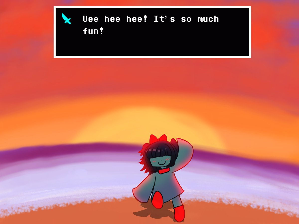 YhlunaStarlight's tweet photo. Aqua in the Sunset of Seven Suns  

#deltarune 
#deltarunefanartㅤ https://t.co/szpBPP1zbi