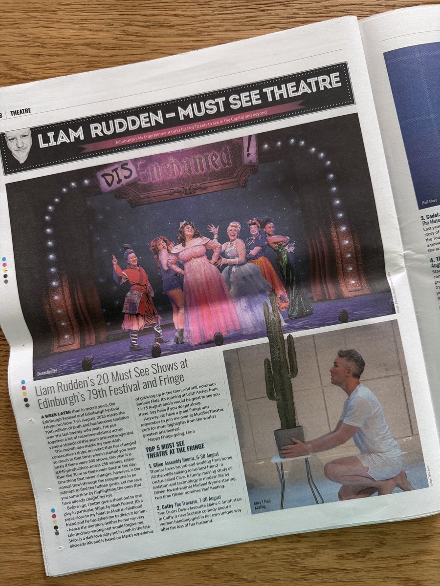 1PaulKeating's tweet photo. TOP 5 MUST SEE THEATRE AT THE FRINGE
CLIVE is No.1
@edfringe @ARedinburgh #thefringe
#newplay
#onemanshow
#edinburgh https://t.co/Bq5CioXYE8