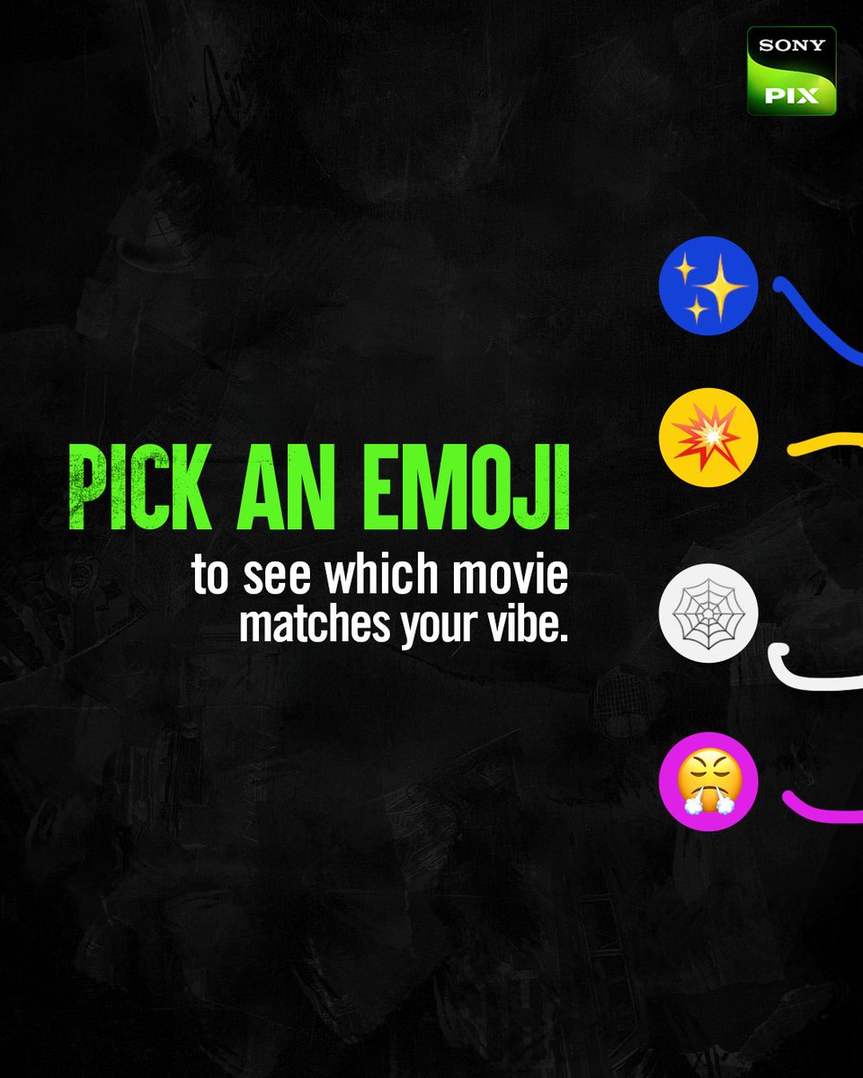 SonyPIX's tweet photo. No overthinking your next watch. ๐
Just pick an emoji and let your mood decide the movie. ๐ฌ
Catch all these movies, only on #SonyPIX
#StayAmazed https://t.co/YN33WgiwCT